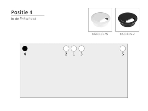 Kabeldoorvoerdop 60 mm + boren gat 60mm met Pos. 4 Kabeldoorvoerdop 60 mm + boren gat 60mm met Pos. 4