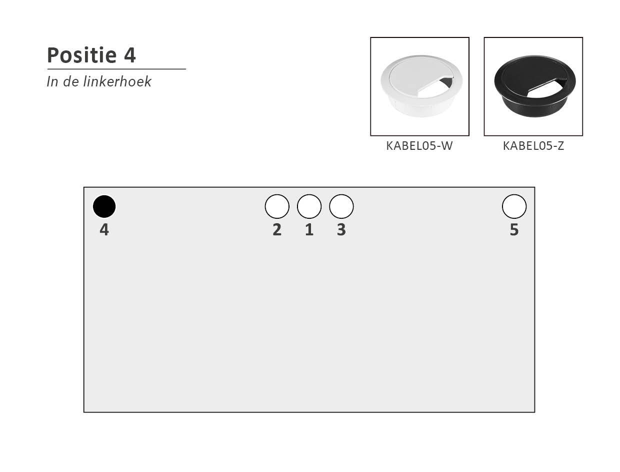 Kabeldoorvoerdop 60 mm + boren gat 60mm met Pos. 4
