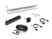 Kabelverwerkingset voor duo bureaus met PLUX Elektrificatie