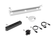 Kabelverwerkingset voor duo bureaus met PLUX Elektrificatie