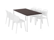 Kantinetafel PRIME Wit Donker Sepia