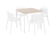 Kantinetafel PRIME Wit Scandinavisch Eiken