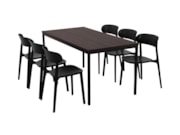 Kantinetafel PRIME Zwart Donker Sepia