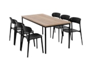 Kantinetafel PRIME Zwart Eiken