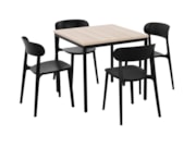 Kantinetafel PRIME Zwart Scandinavisch Eiken