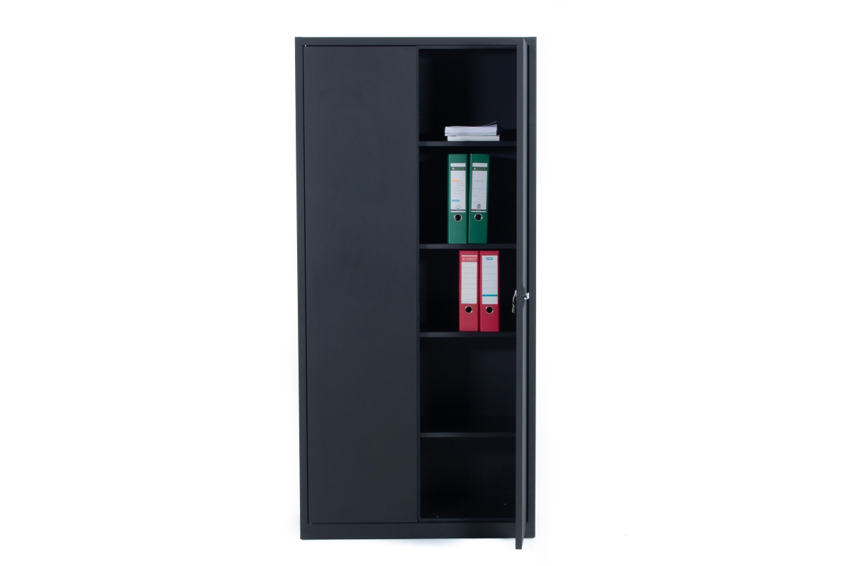 Draaideurkast hoog met 4 legborden