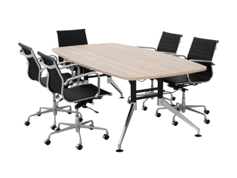 Luxe bootvormige vergadertafel SIGN 220x110 cm Luxe bootvormige vergadertafel SIGN 220x110 cm