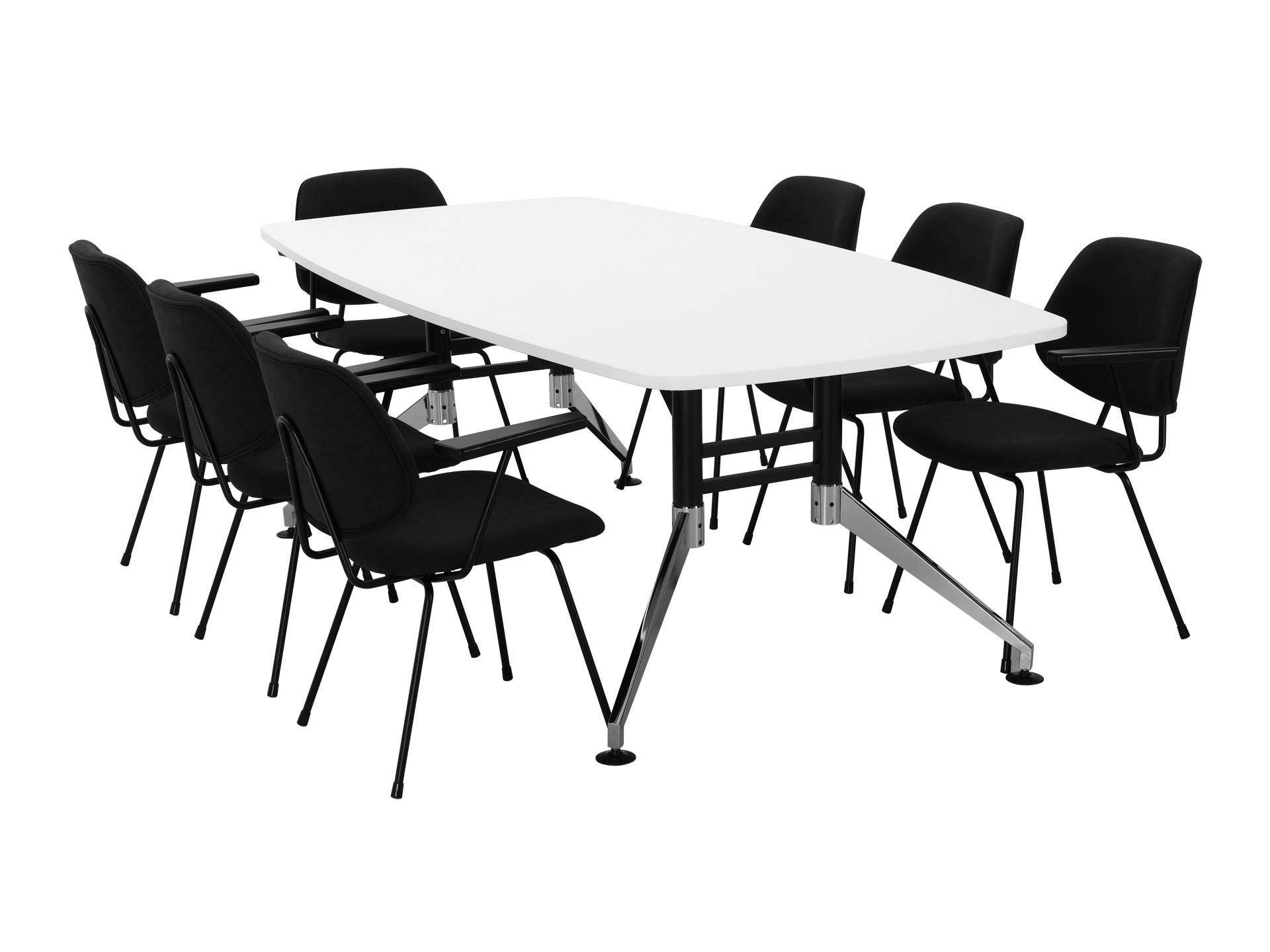 Luxe bootvormige vergadertafel SIGN 220x110 cm