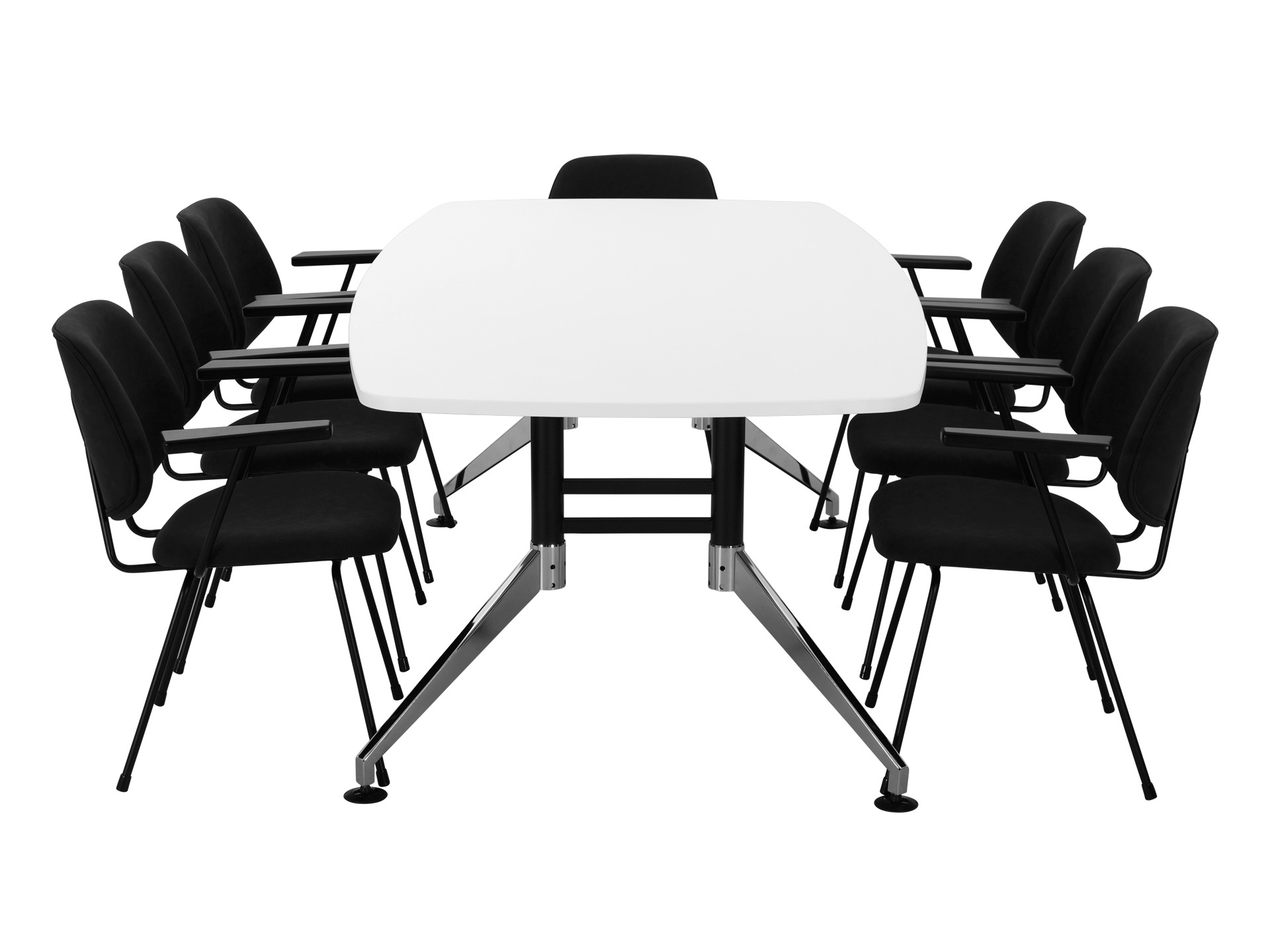 Luxe bootvormige vergadertafel SIGN 220x110 cm