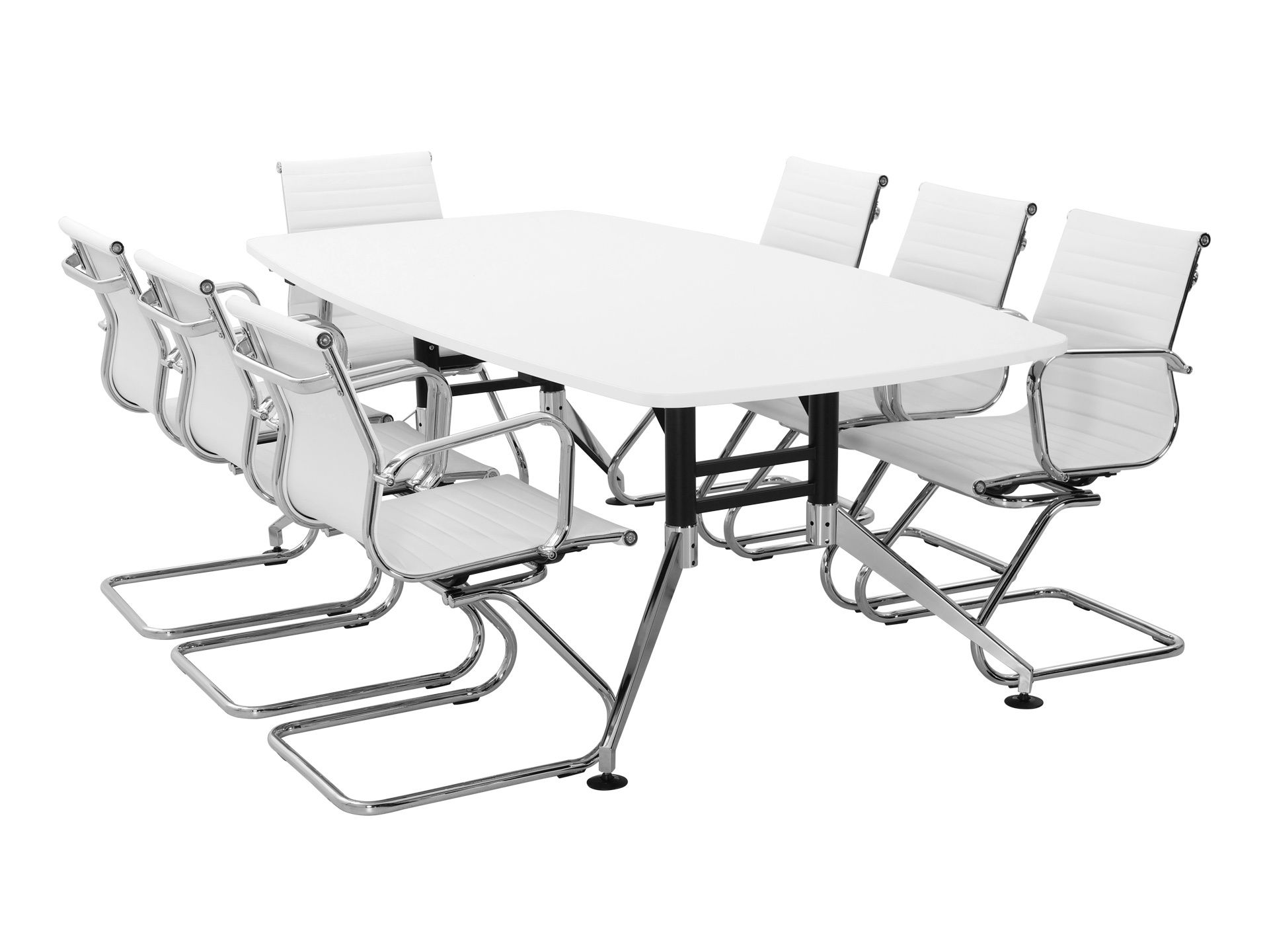 Luxe bootvormige vergadertafel SIGN 220x110 cm