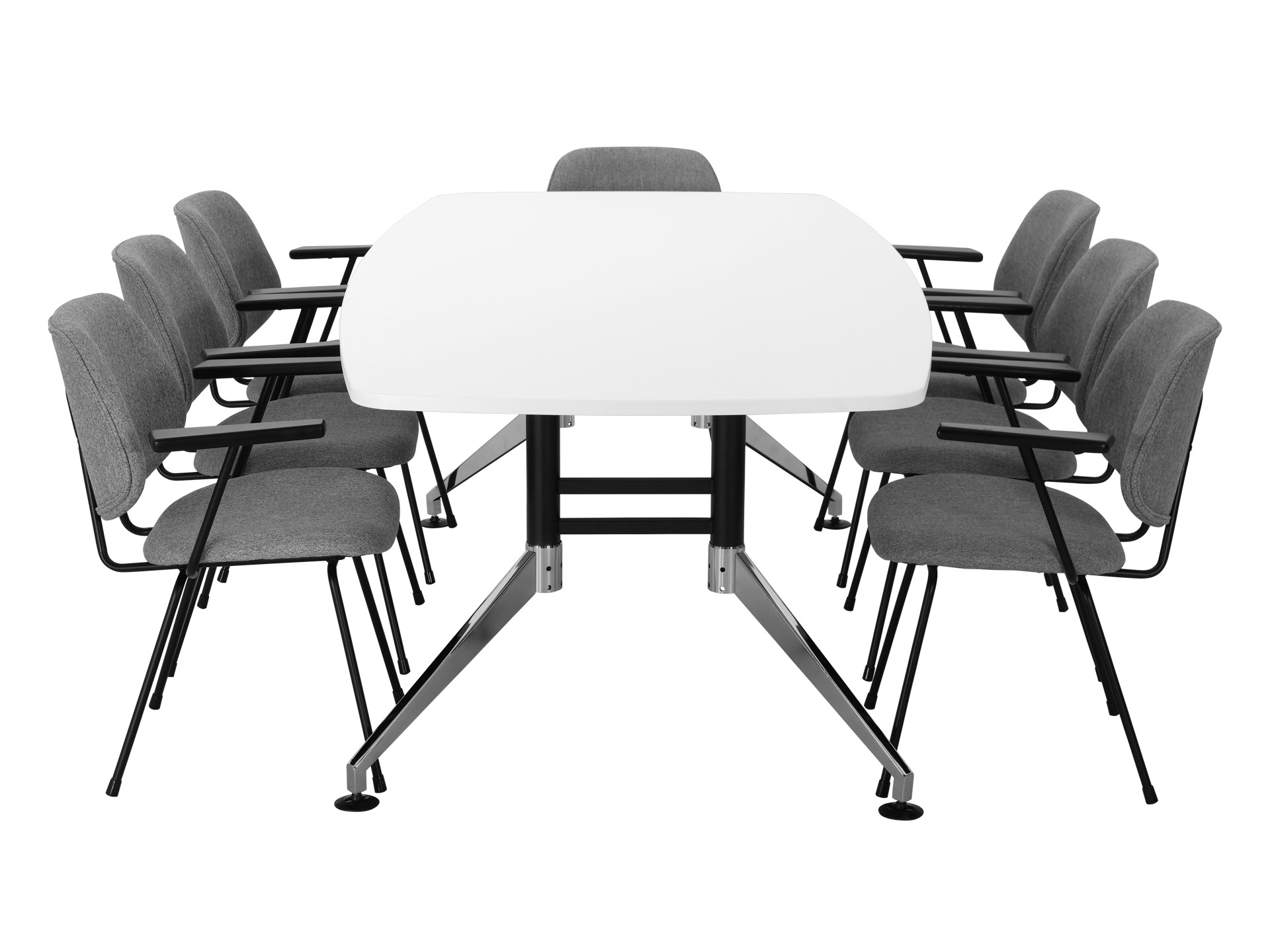 Luxe bootvormige vergadertafel SIGN 220x110 cm