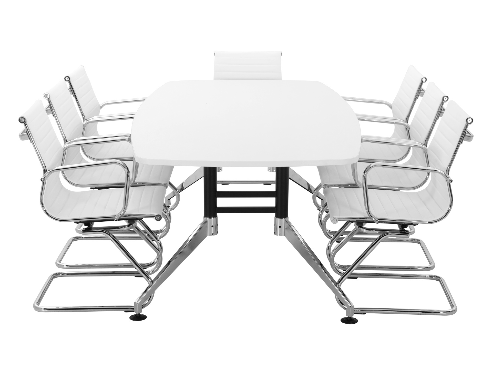 Luxe bootvormige vergadertafel SIGN 220x110 cm