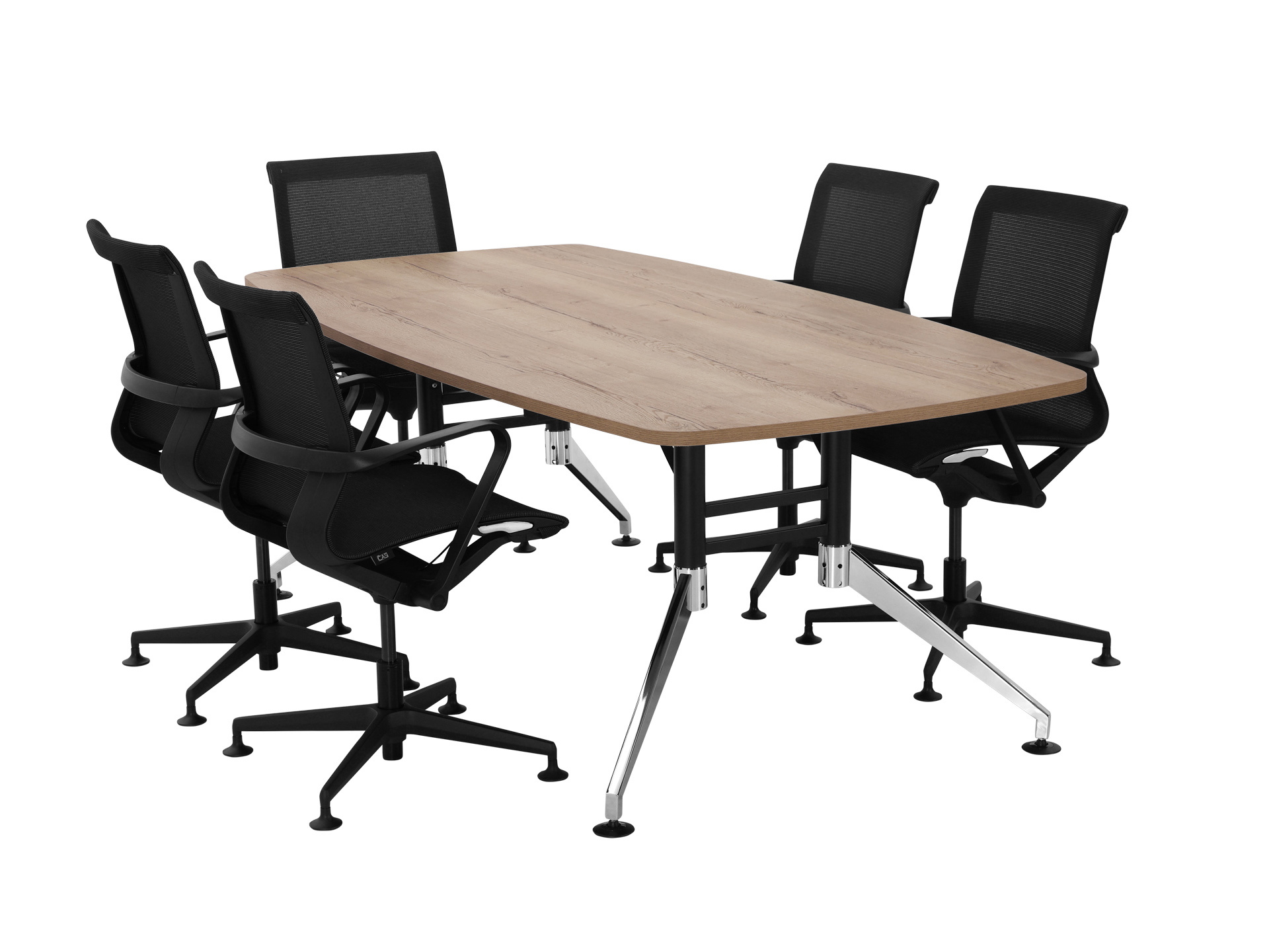 Luxe bootvormige vergadertafel SIGN 220x110 cm