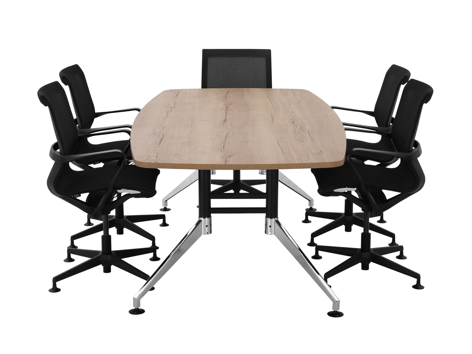 Luxe bootvormige vergadertafel SIGN 220x110 cm