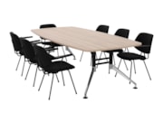 Luxe bootvormige vergadertafel SIGN 260x120 cm Luxe bootvormige vergadertafel SIGN 260x120 cm