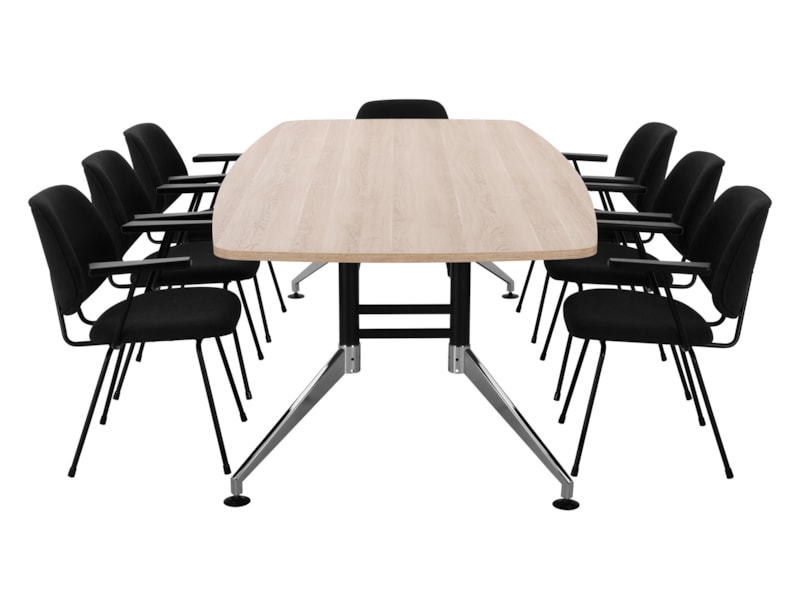 Luxe bootvormige vergadertafel SIGN 260x120 cm Luxe bootvormige vergadertafel SIGN 260x120 cm
