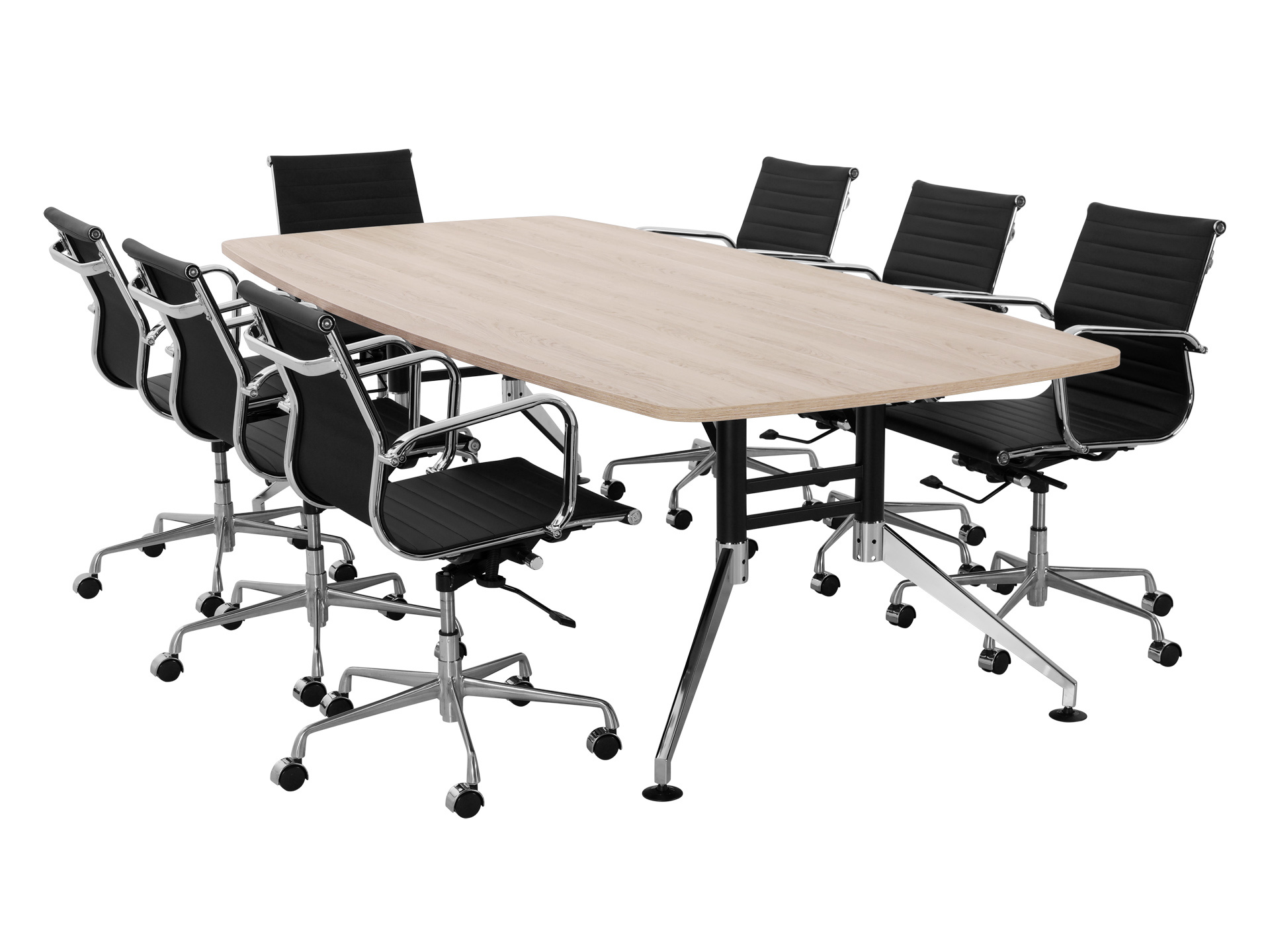 Luxe bootvormige vergadertafel SIGN 260x120 cm