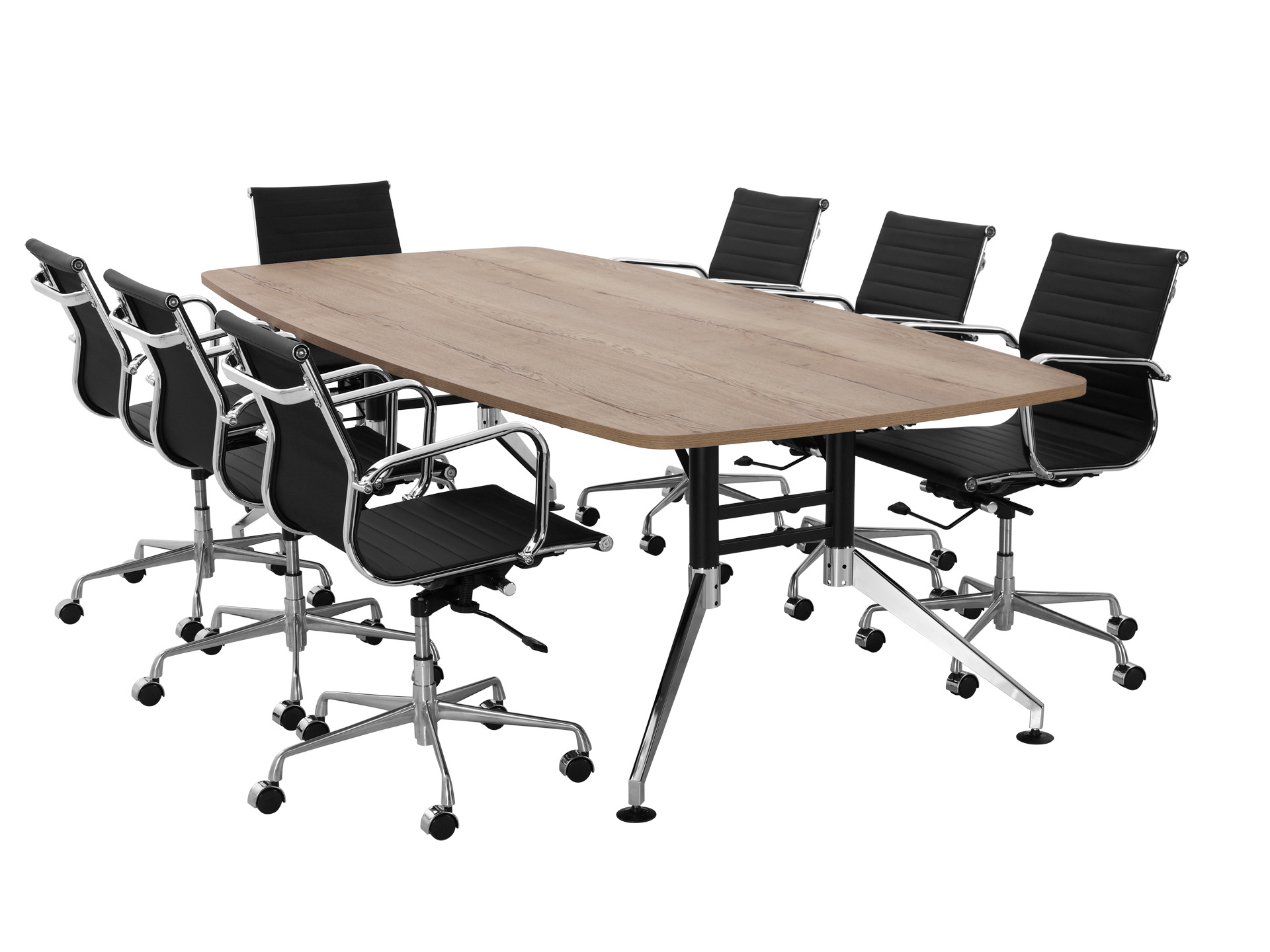 Luxe bootvormige vergadertafel SIGN 260x120 cm