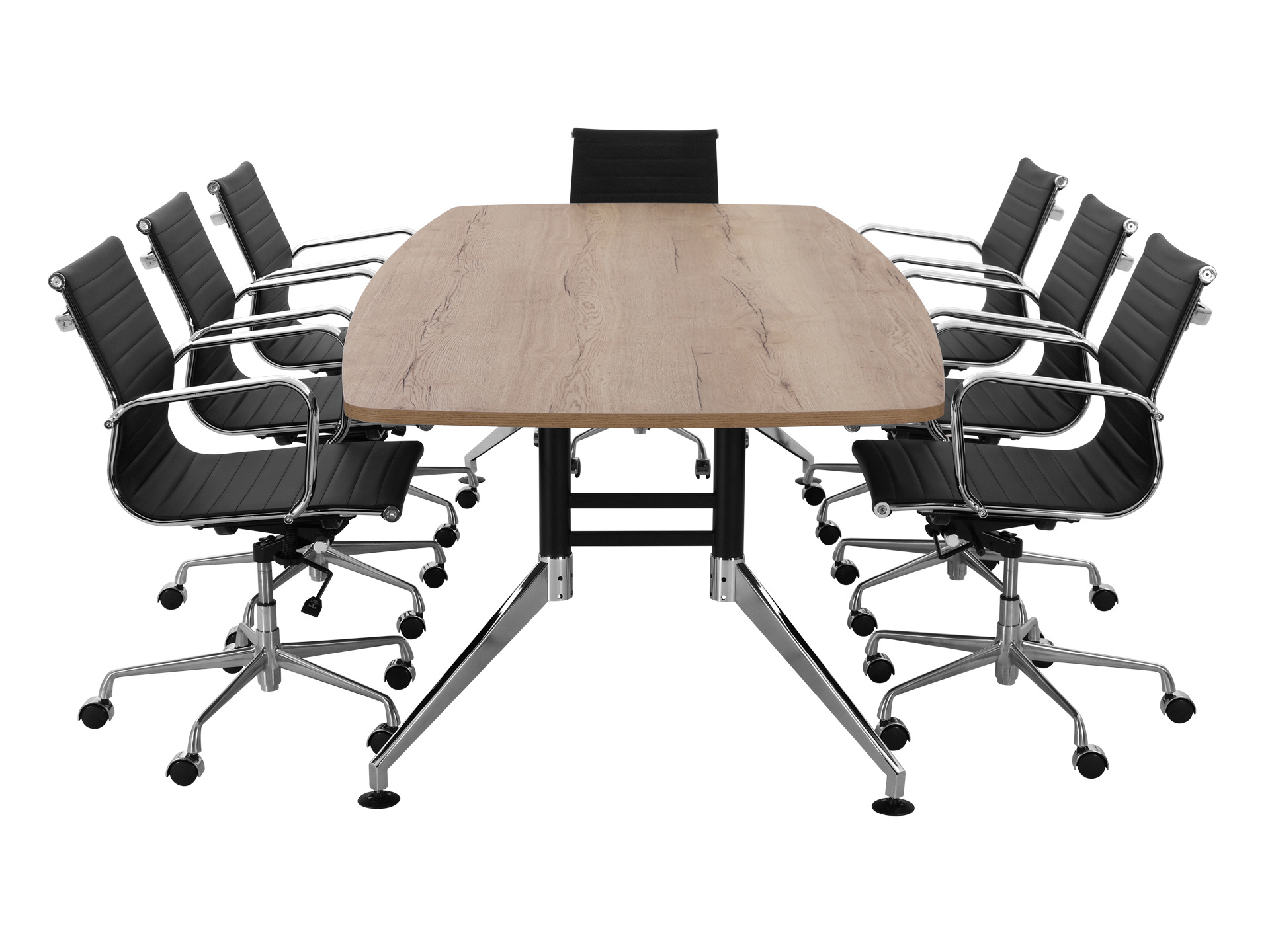 Luxe bootvormige vergadertafel SIGN 260x120 cm
