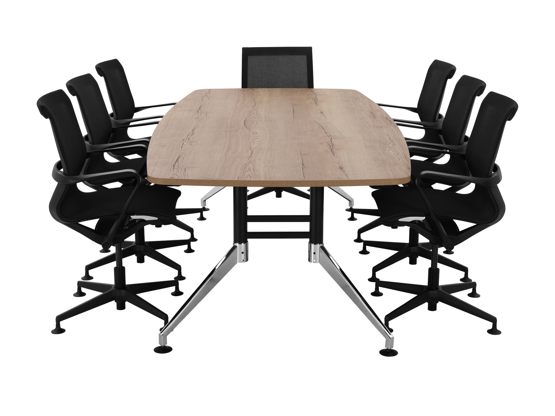 Luxe bootvormige vergadertafel SIGN 260x120 cm