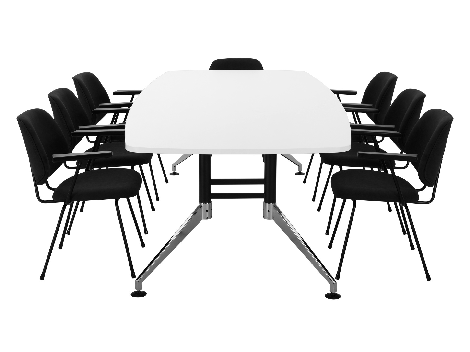 Luxe bootvormige vergadertafel SIGN 260x120 cm