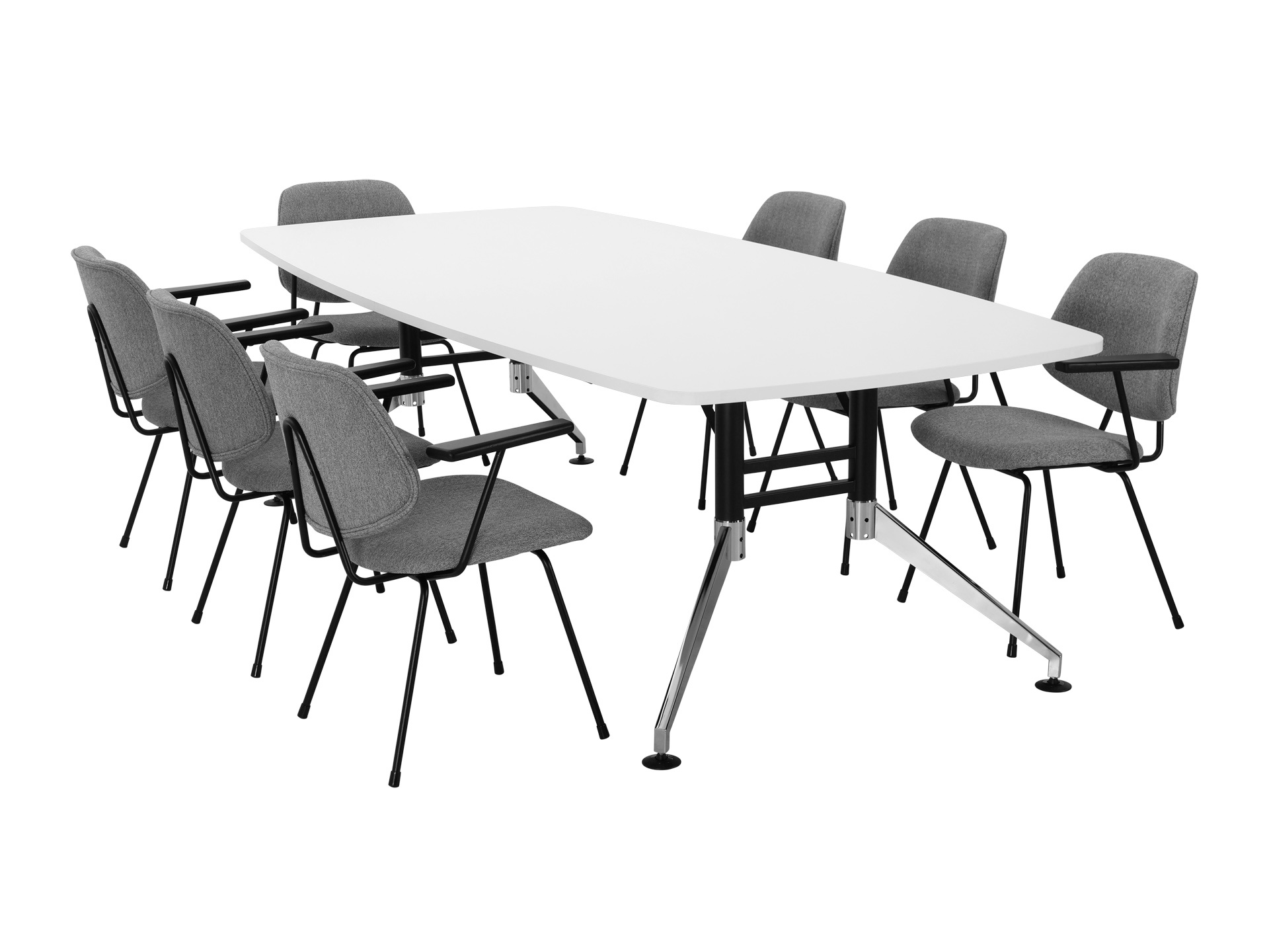 Luxe bootvormige vergadertafel SIGN 260x120 cm