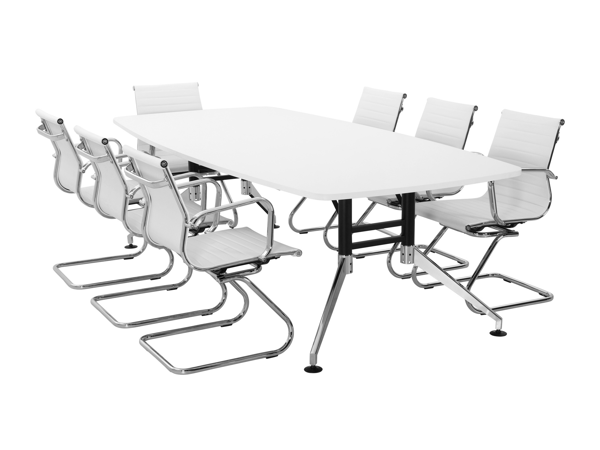 Luxe bootvormige vergadertafel SIGN 260x120 cm