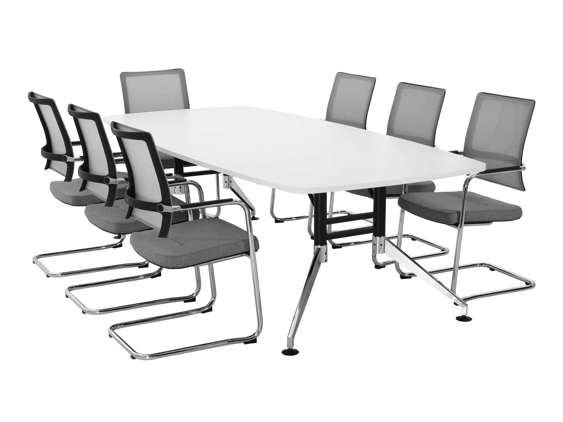 Luxe bootvormige vergadertafel SIGN 260x120 cm