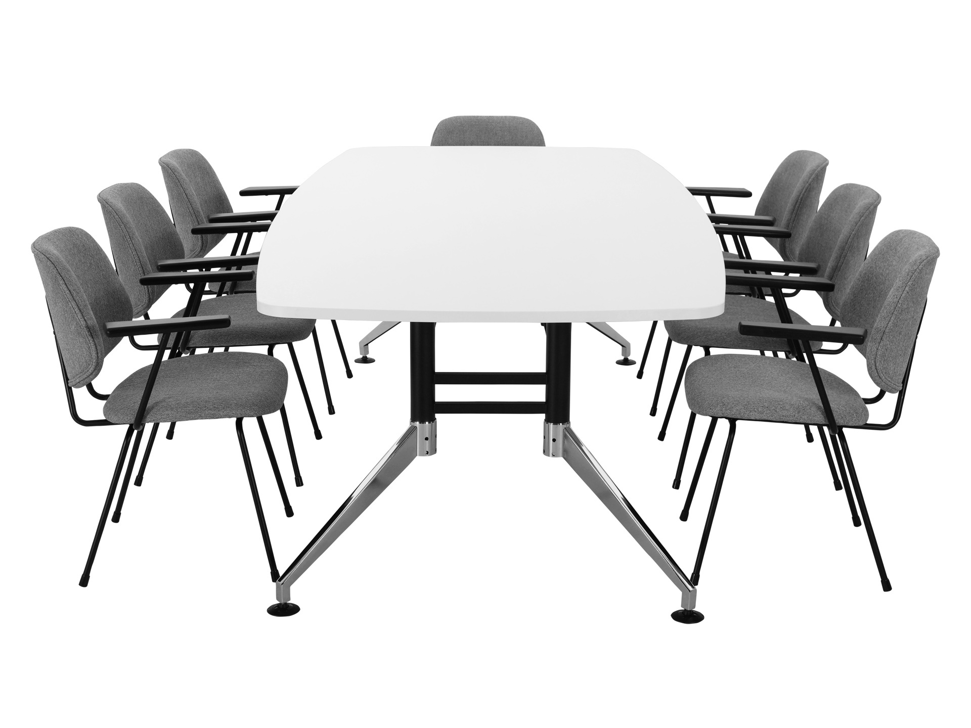 Luxe bootvormige vergadertafel SIGN 260x120 cm