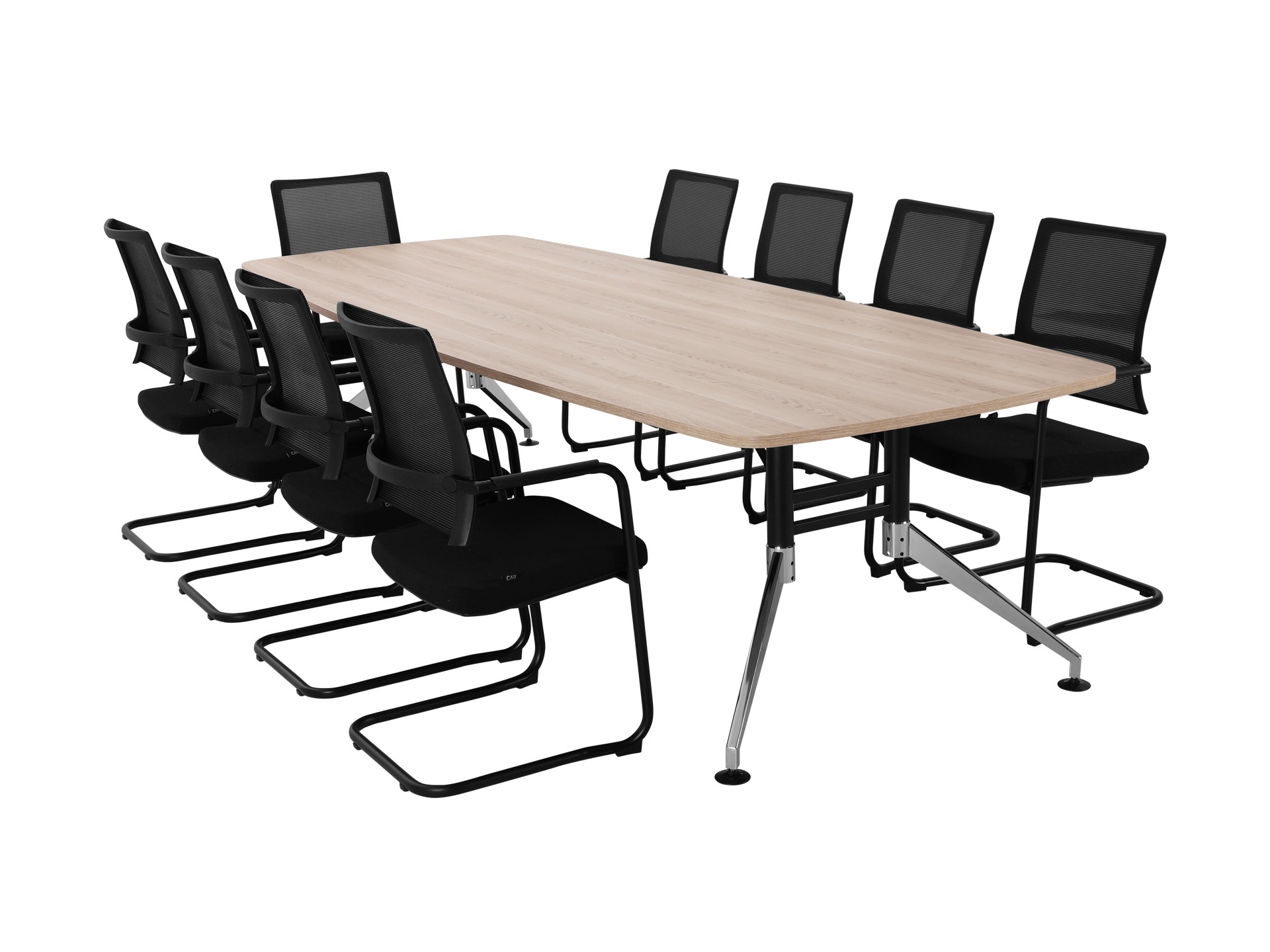 Luxe bootvormige vergadertafel SIGN 320x120 cm