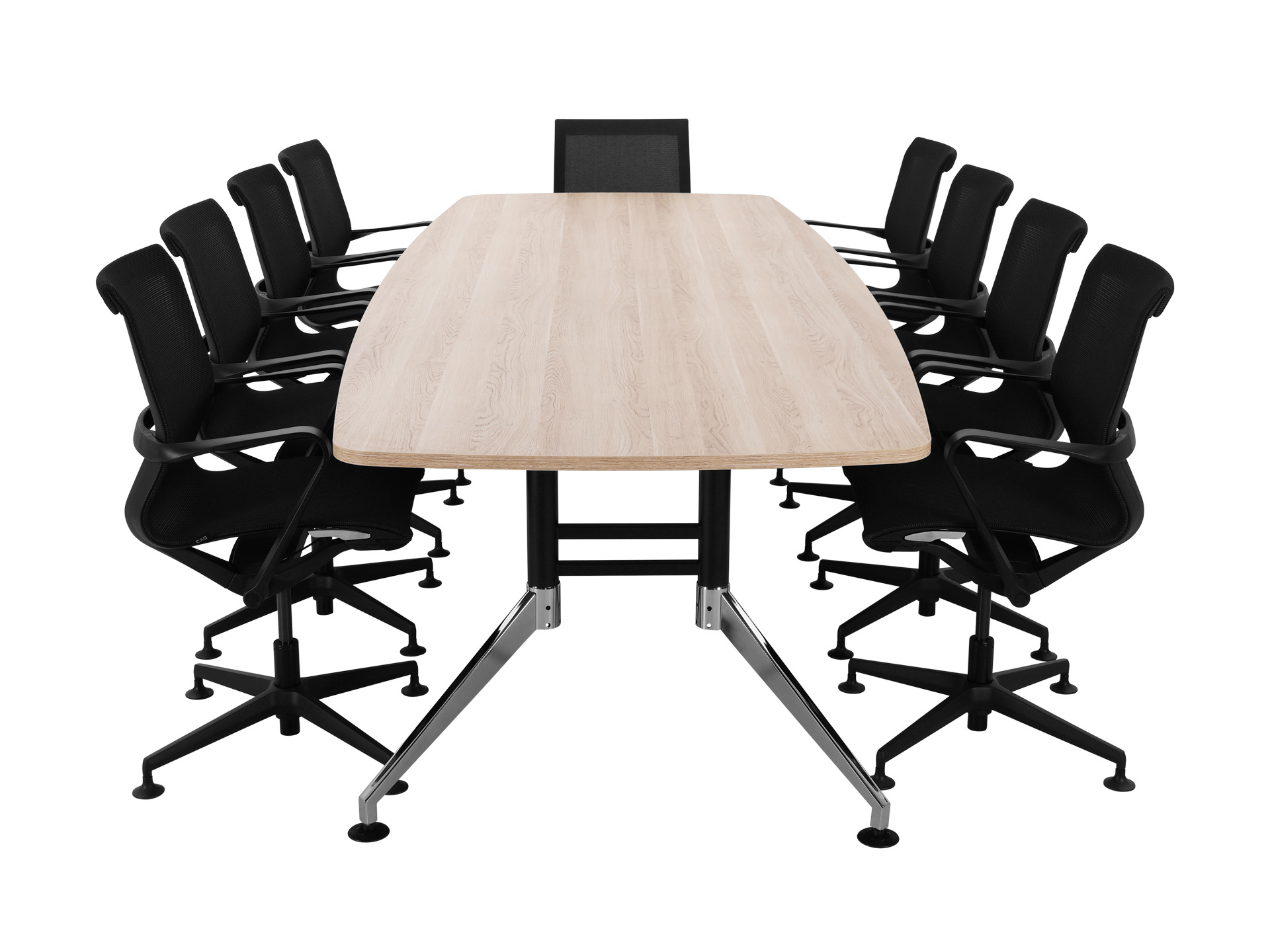 Luxe bootvormige vergadertafel SIGN 320x120 cm