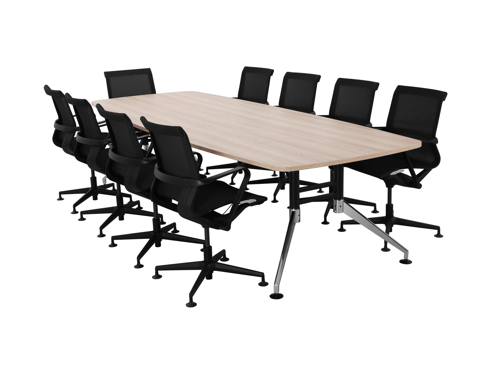 Luxe bootvormige vergadertafel SIGN 320x120 cm