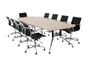 Luxe bootvormige vergadertafel SIGN 320x120 cm Luxe bootvormige vergadertafel SIGN 320x120 cm