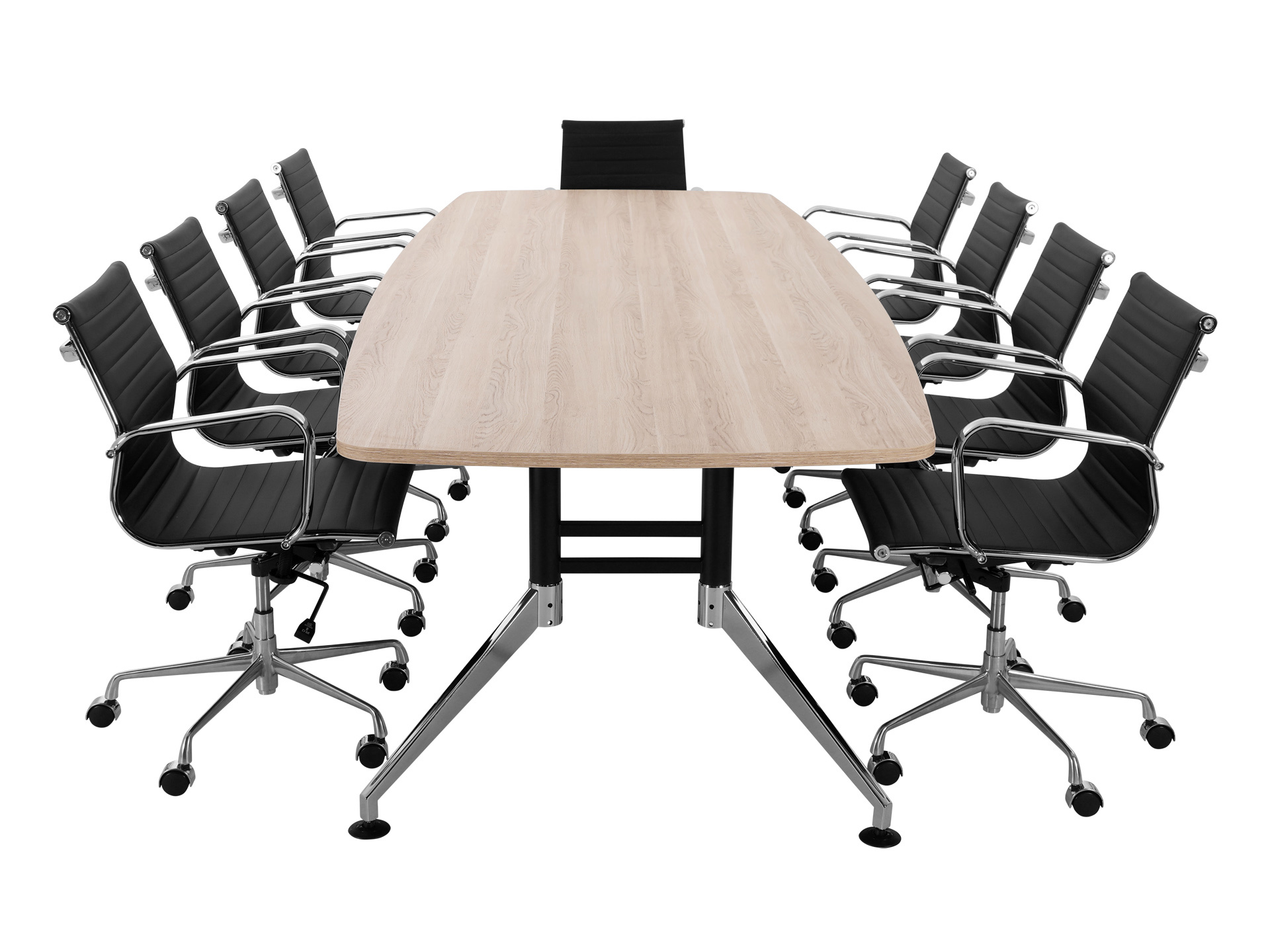 Luxe bootvormige vergadertafel SIGN 320x120 cm