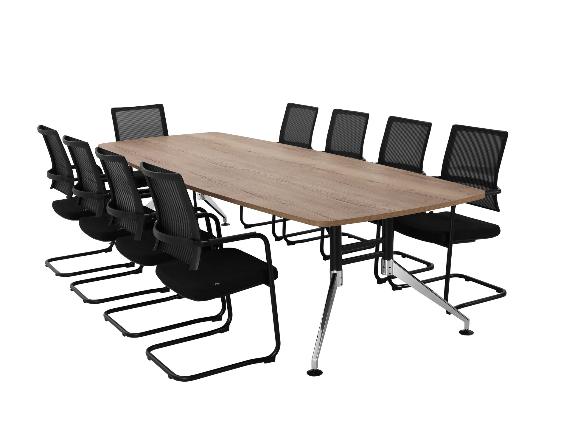 Luxe bootvormige vergadertafel SIGN 320x120 cm