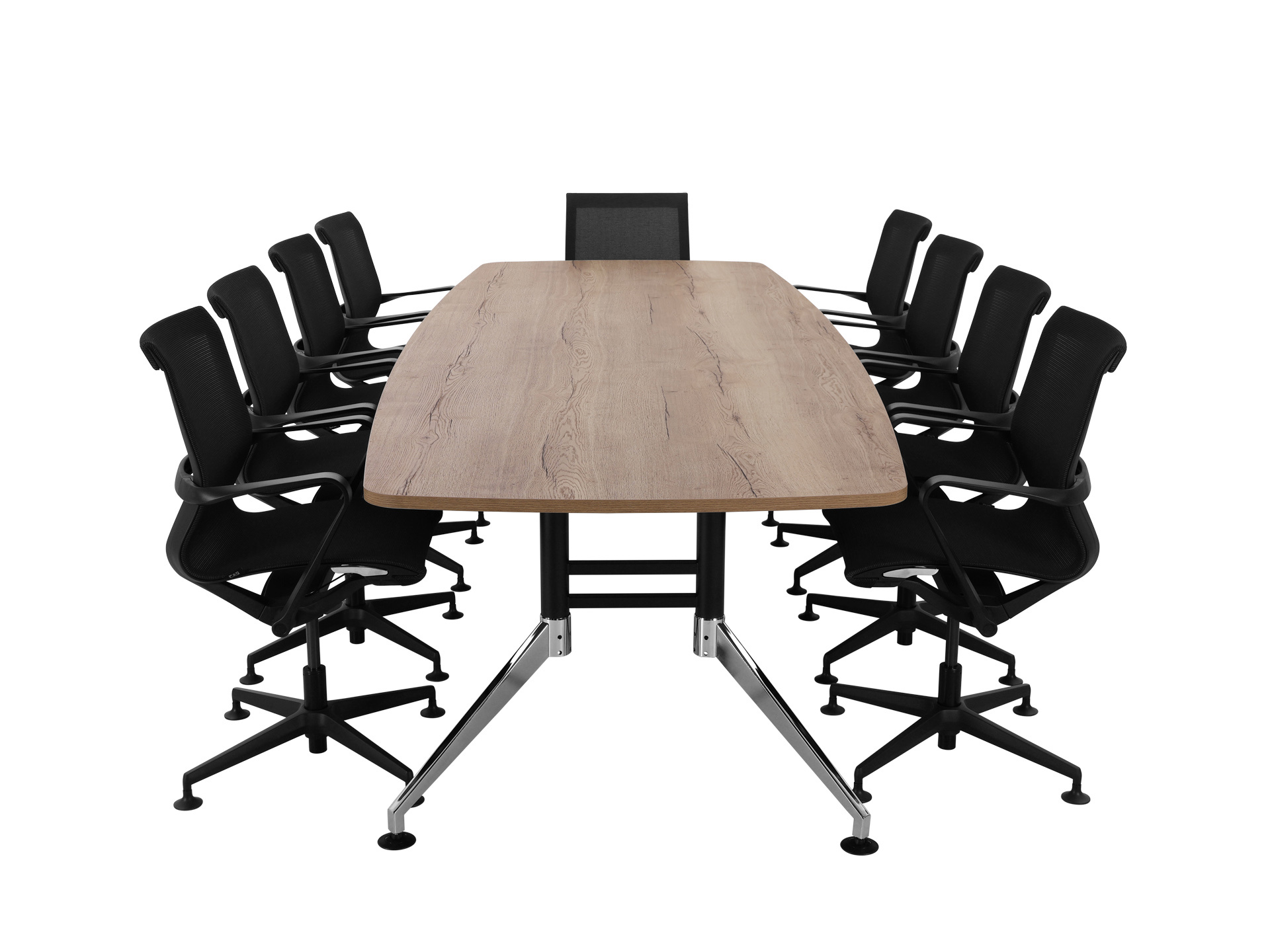 Luxe bootvormige vergadertafel SIGN 320x120 cm