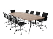 Luxe bootvormige vergadertafel SIGN 320x120 cm