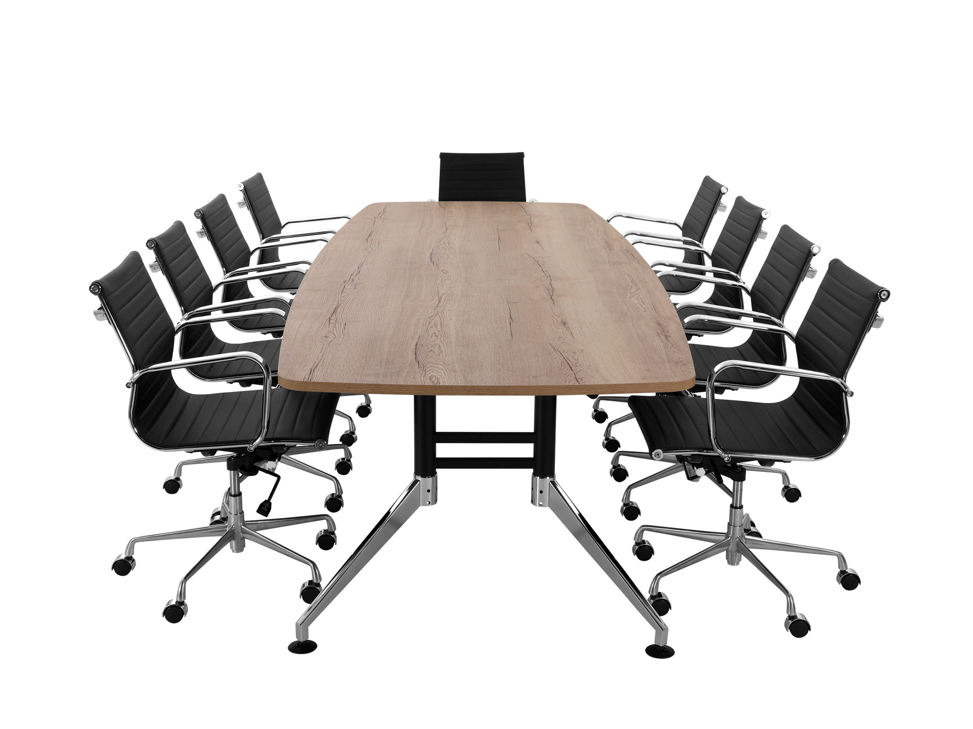 Luxe bootvormige vergadertafel SIGN 320x120 cm