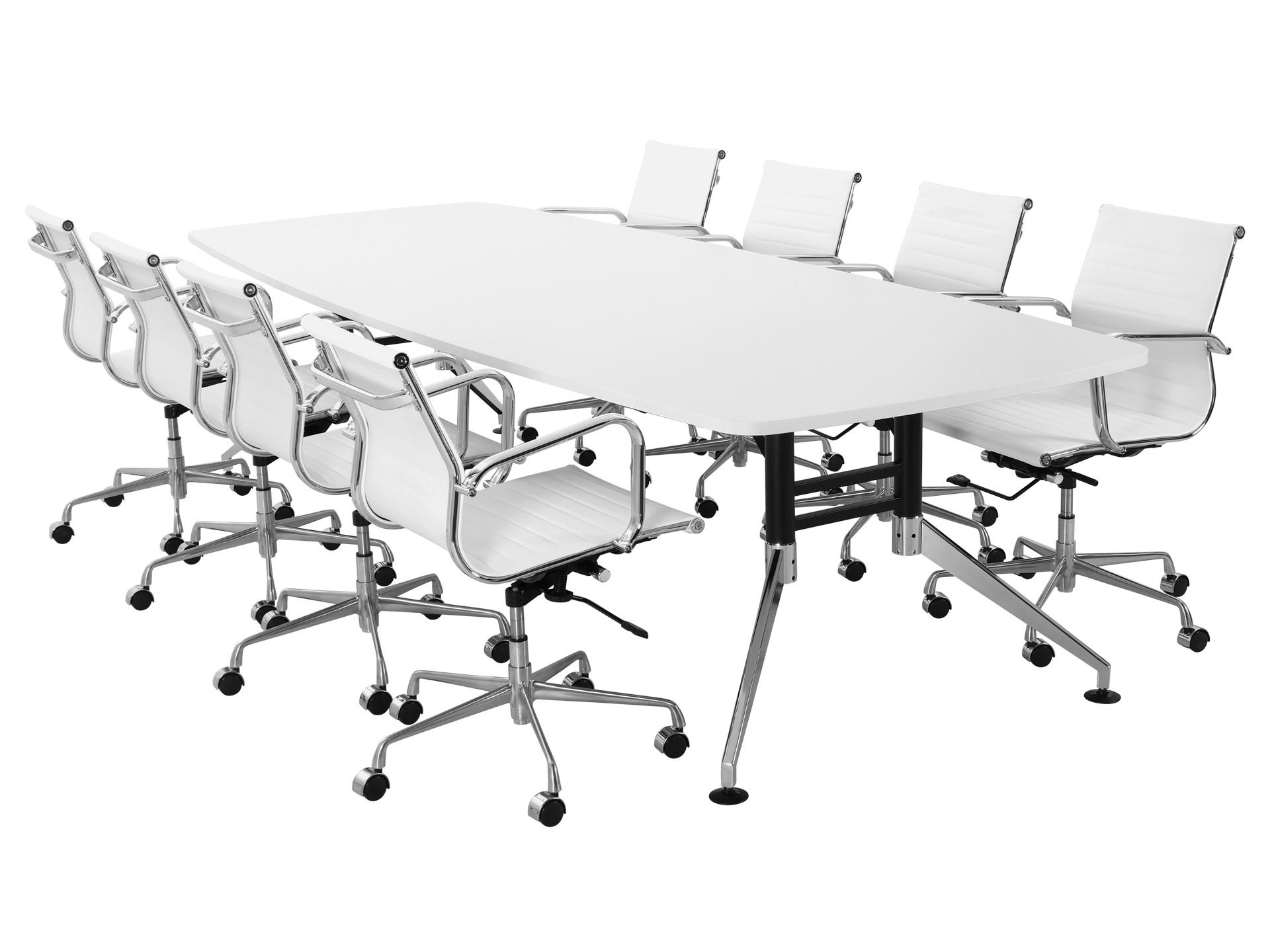 Luxe bootvormige vergadertafel SIGN 320x120 cm