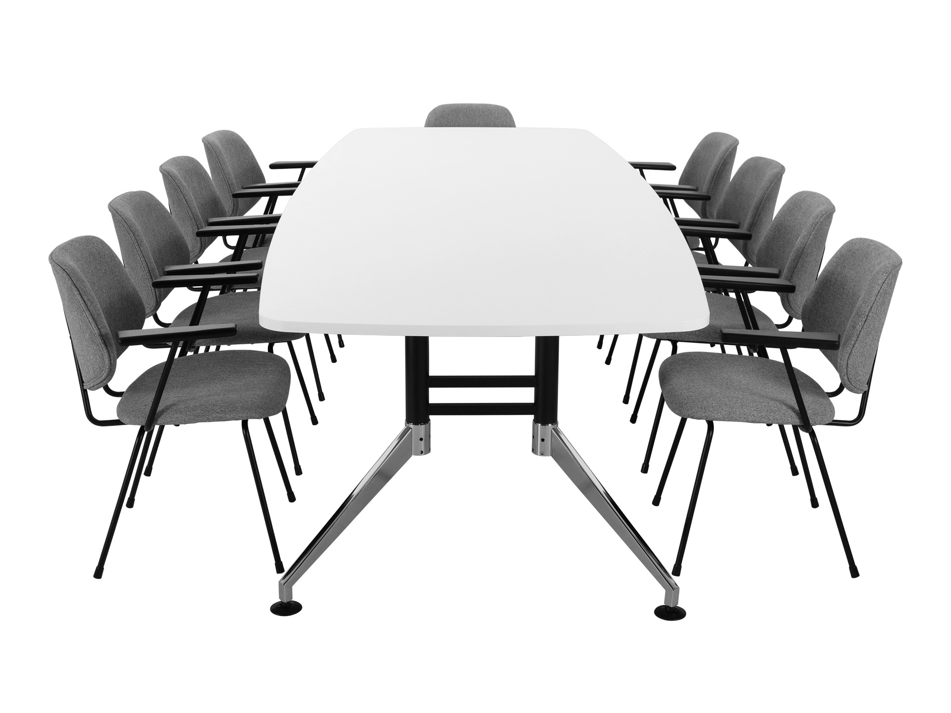 Luxe bootvormige vergadertafel SIGN 320x120 cm