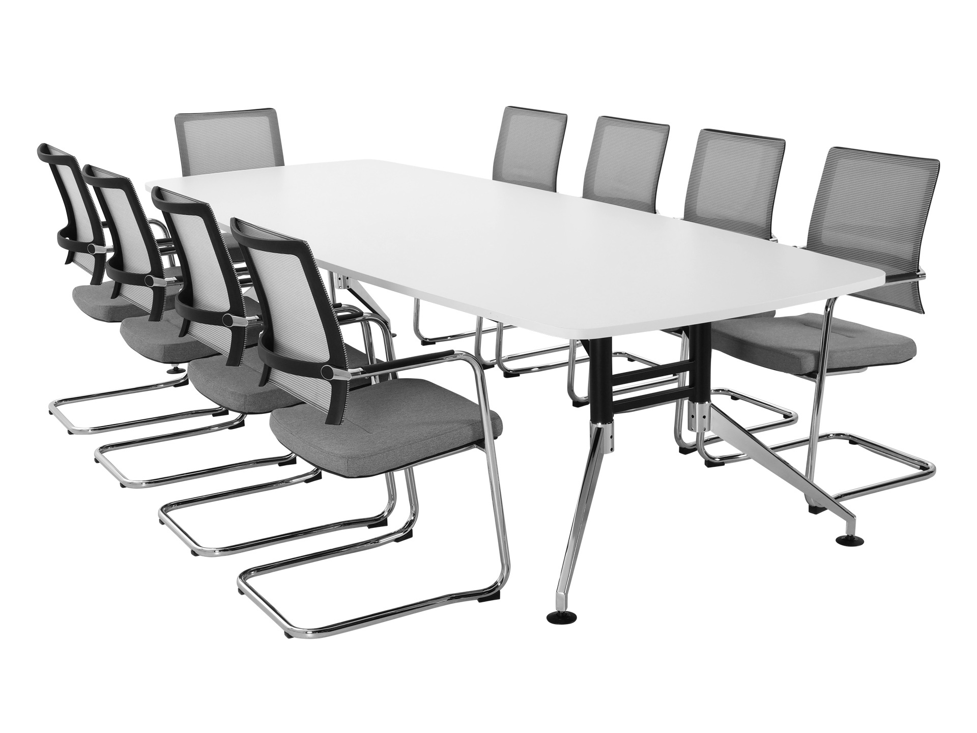 Luxe bootvormige vergadertafel SIGN 320x120 cm