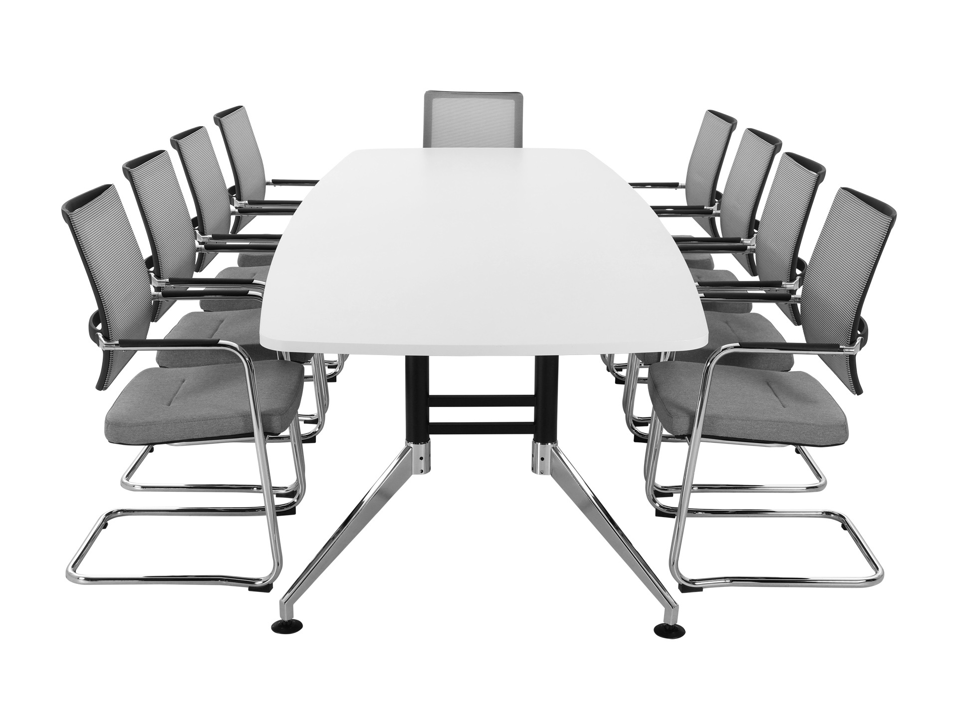 Luxe bootvormige vergadertafel SIGN 320x120 cm