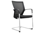 Matrix sledeframe vergaderstoel stapelbaar mesh rug