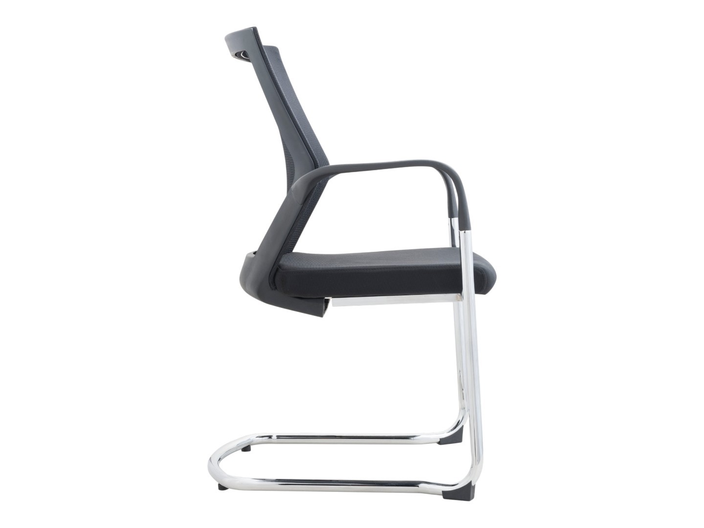 Matrix sledeframe vergaderstoel stapelbaar mesh rug