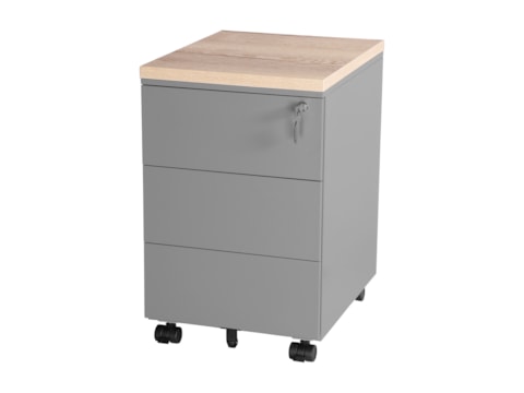 Metalen ladeblok verrijdbaar 3 laden BLOC  Metalen ladeblok verrijdbaar 3 laden BLOC