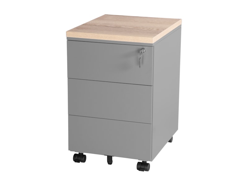 Metalen ladeblok verrijdbaar 3 laden BLOC  Metalen ladeblok verrijdbaar 3 laden BLOC