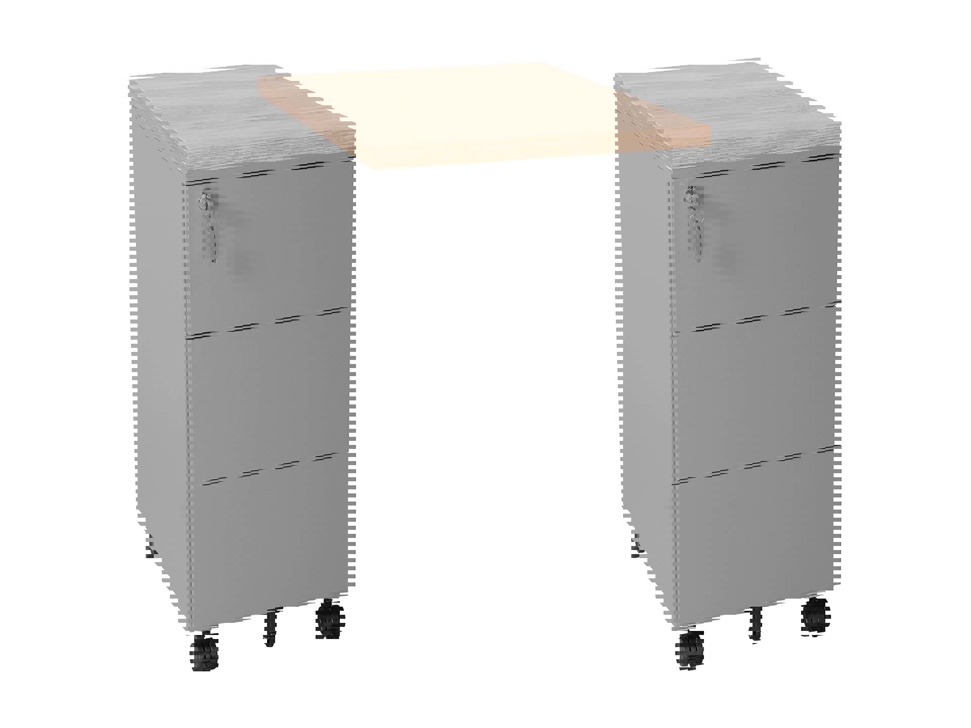 Metalen ladeblok verrijdbaar 3 laden BLOC 