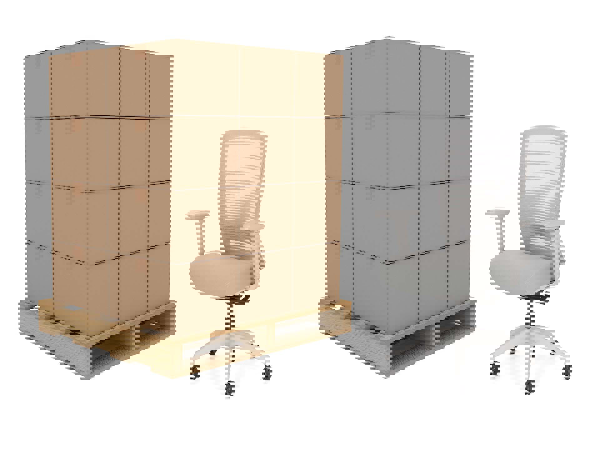 Palletaanbieding: Bureaustoel Airgo van Cas Grijs (9 stuks)