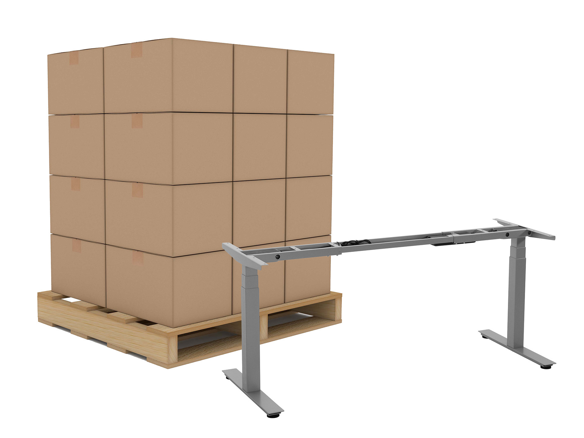 Palletaanbieding: 16x YOUP03 Elektrisch frame 65-130 cm