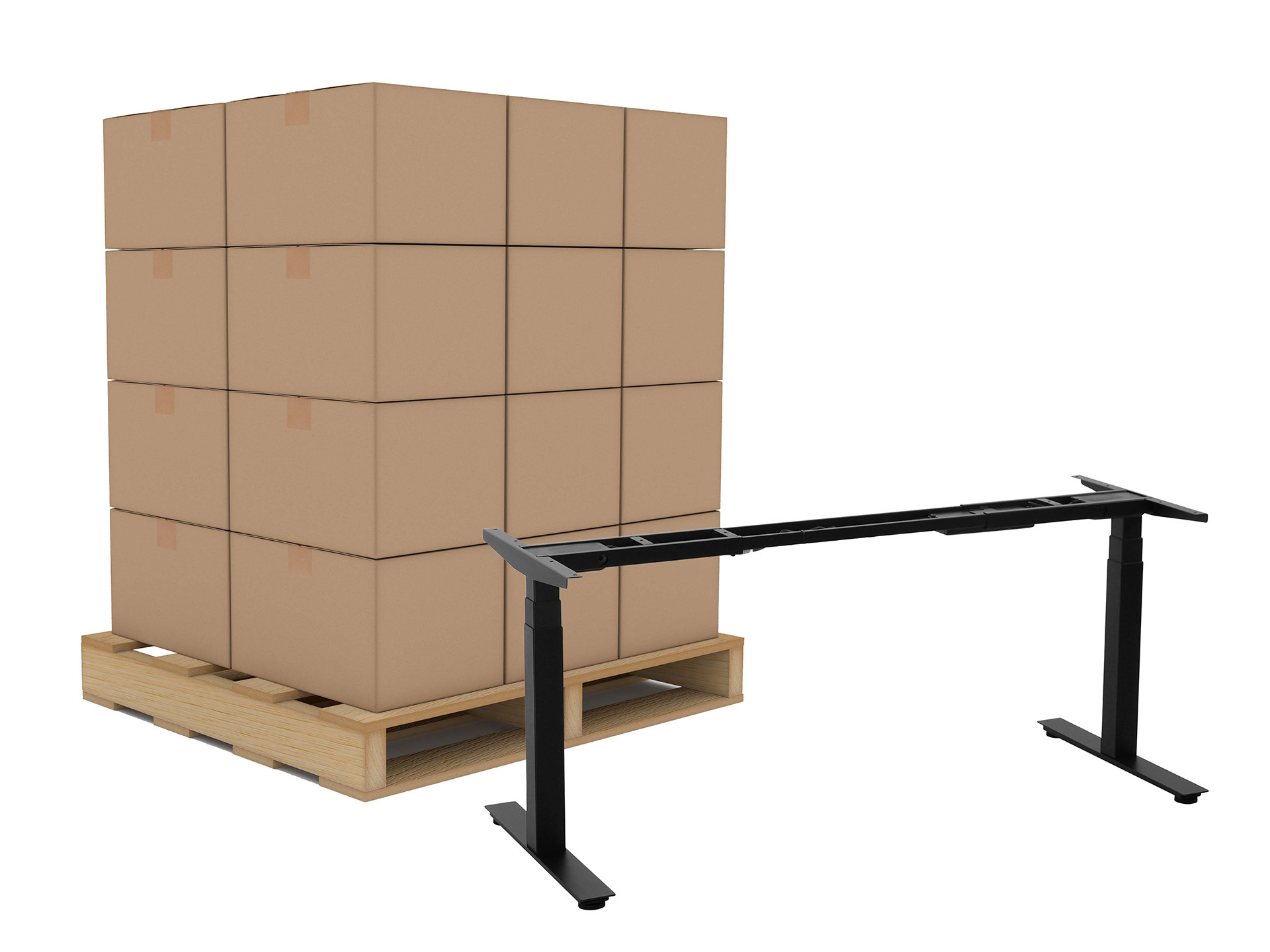 Palletaanbieding: 16x YOUP03 Elektrisch frame 65-130 cm